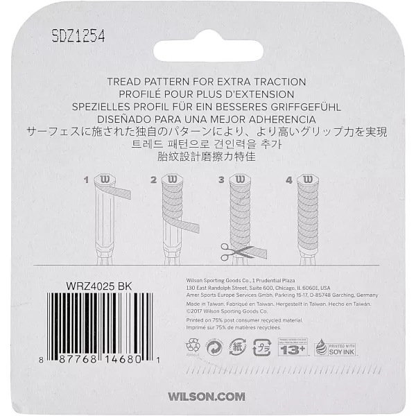 WILSON Sensation Pro Tennis Racquet Over Grip, White