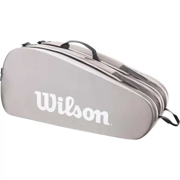 WILSON Tour Tennis Racket Bag - Dark Green and Stone Grey