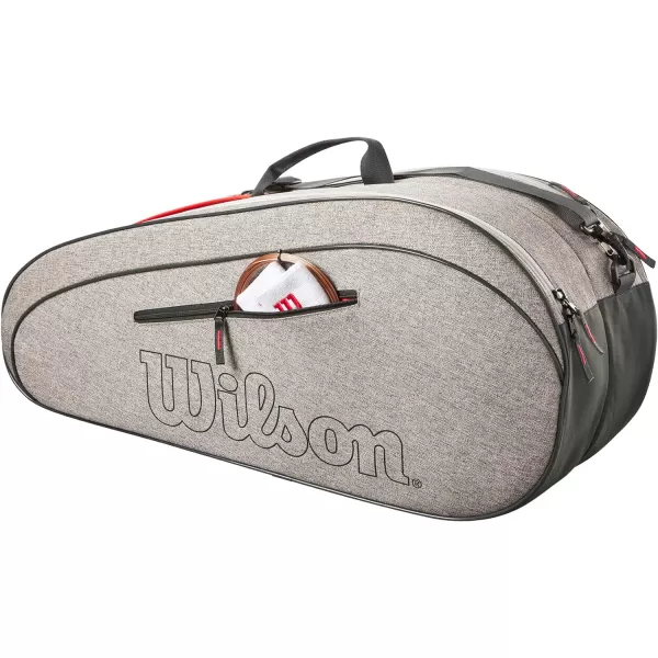 WILSON Team Tennis Racket Bag - Heather Green and Heather Grey