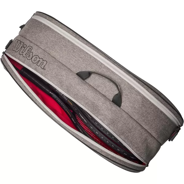 WILSON Team Tennis Racket Bag - Heather Green and Heather Grey
