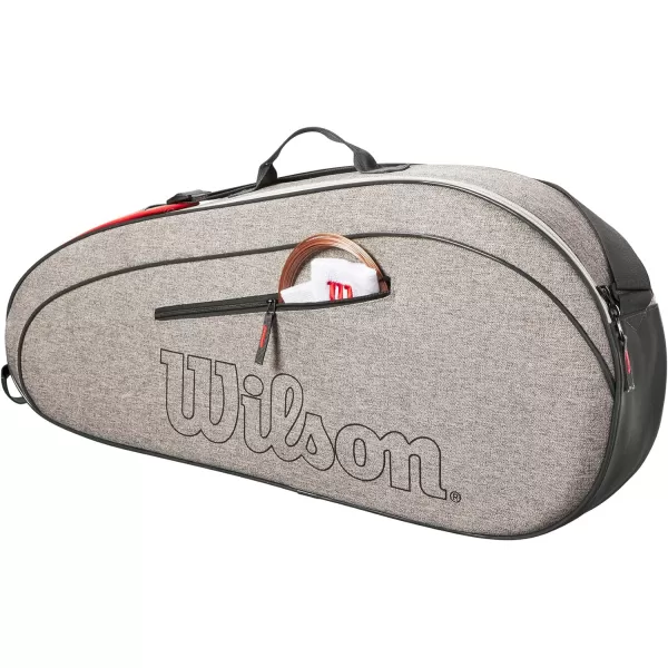 WILSON Team Tennis Racket Bag - Heather Green and Heather Grey