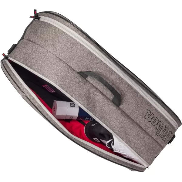 WILSON Team Tennis Racket Bag - Heather Green and Heather Grey
