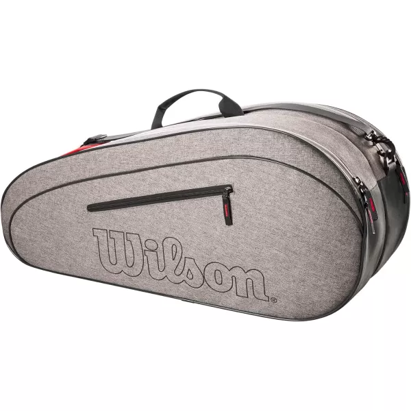 WILSON Team Tennis Racket Bag - Heather Green and Heather Grey