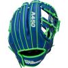 image:imageWilson 2026 A450 Baseball GlovesRoyalNeon GreenWhite