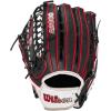 image:imageWilson A2000 Outfield Baseball Gloves  1225 125 and 1275BlackWhiteRed