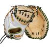 image:imageWilson Fall 2024 Sashel Palacios A2000 FPCM23SS 34 Fastpitch Catchers Mitt  Right Hand Throw WhiteBlondeOlive