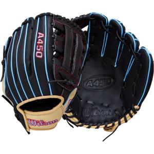image:imageWilson 2026 A450 Baseball GlovesBlackCool BlueRed