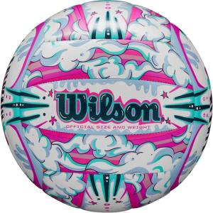 image:imageWilson Outdoor Recreational Volleyball  Official SizeWhitePurple