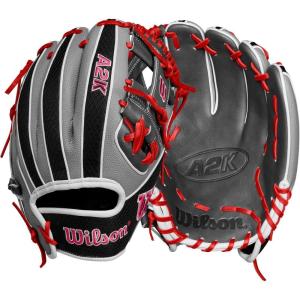 image:imageWilson Spring 2025 A2K Baseball GlovesGreyBlackFlamingo