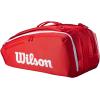 image:imageWILSON 2025 Super Tour Red Tennis Racket Bags  RedWhiteRacket Bag  Holds up to 15 Rackets