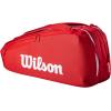 image:imageWILSON 2025 Super Tour Red Tennis Racket Bags  RedWhiteRacket Bag  Holds up to 6 Rackets