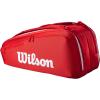 image:imageWILSON 2025 Super Tour Red Tennis Racket Bags  RedWhiteRacket Bag  Holds up to 9 Rackets