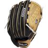 image:imageWilson 2022 A500 Siren 125 Fastpitch Outfield Glove  Left Hand Throw BlackBlondeYellow