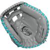 image:imageWilson 2024 A500 Siren 32 Youth Fastpitch Softball Catchers Mitt  Right Hand Throw GreyTealWhite32