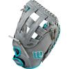 image:imageWilson 2024 A500 Siren 32 Youth Fastpitch Softball Catchers Mitt  Right Hand Throw GreyTealWhite32