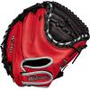 image:imageWilson A500 32 Youth Baseball Catchers Mitt  Right Hand Throw BlackRedGrey