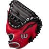 image:imageWilson A500 32 Youth Baseball Catchers Mitt  Right Hand Throw BlackRedGrey