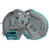 image:imageWilson 2024 A500 Siren 32 Youth Fastpitch Softball Catchers Mitt  Right Hand Throw GreyTealWhite32