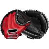 image:imageWilson A500 32 Youth Baseball Catchers Mitt  Right Hand Throw BlackRedGrey