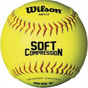 image:imageWILSON WTA9317T 11Inch Optic Yellow Soft Compression Center Optic Yellow Softballs 1Dozen