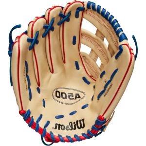 image:imageWilson 2023 A500 Youth Baseball GloveBlondeRedRoyal