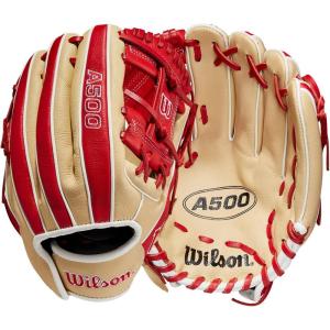 image:imageWilson 2023 A500 Youth Baseball GloveBlondeRedWhite