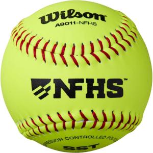 image:imageWilson A9011 Collegiate and HS NFHS Leather Polycore Softballs  12 Pack Yellow