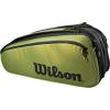 image:imageWilson Blade V8 Super Tour Tennis Racket Bag  GreenBlack Holds up to 9 Rackets