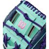 image:imageWilson Fall 2025 A2K Baseball GlovesNavySeafoamPink