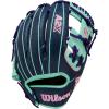 image:imageWilson Fall 2025 A2K Baseball GlovesNavySeafoamPink