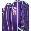 image:imageWilson Fall 2025 A2K Baseball GlovesPurpleFlamingoSeafoam
