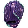 image:imageWilson Fall 2025 A2K Baseball GlovesPurpleFlamingoSeafoam