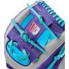 image:imageWilson Spring 2026 A2K Baseball GlovesGreyPurpleTropical BlueX