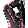 image:imageWilson Summer 2025 A2K Baseball GlovesBlackSeafoamFlamingo