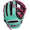 image:imageWilson Summer 2025 A2K Baseball GlovesBlackSeafoamFlamingo