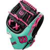 image:imageWilson Summer 2025 A2K Baseball GlovesBlackSeafoamFlamingo