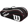image:imageWILSON Advantage III Tennis Racket Bag  Holds up to 6 Rackets BlackWhiteRed