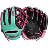 image:imageWilson Summer 2025 A2K Baseball GlovesBlackSeafoamFlamingo