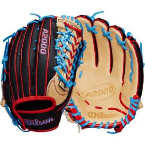 image:imageWilson Spring 2025 A2000 Baseball GlovesBlackRedSky Blue