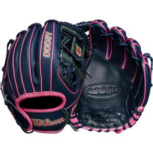 image:imageWilson Spring 2025 A2000 Baseball GlovesNavyFlamingoNeon Green