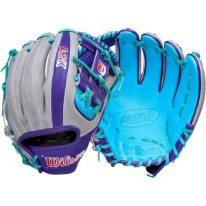 image:imageWilson Spring 2026 A2K Baseball GlovesGreyPurpleTropical BlueX