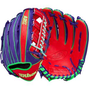 image:imageWilson Spring 2026 A2K Baseball GlovesPurpleRedNeon Green