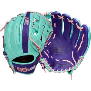 image:imageWilson Winter 2025 A2K Baseball GlovesSeafoamPurplePink