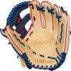 image:imageWILSON 2024 A1000 Infield Baseball Gloves  11 115 1175 and 12BlondeNavyRed