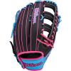 image:imageWilson 2026 A1000 Baseball GlovesBlackCool BlueFlamingo Pink