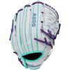 image:imageWilson 2026 A500 Siren Fastpitch Softball GlovesWhiteSeafoamPurple