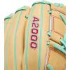image:imageWilson Fall 2025 A2000 Baseball GlovesBlondeSeafoamRed