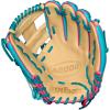 image:imageWilson Spring 2025 A2000 1786 115 Infield Baseball Glove  Right Hand Throw TealBlondeFlamingo