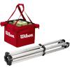 image:imageWilson Teaching Cart Traveler with Red Bag Holds 150 Tennis Balls Zippered Top Foldable Cart 39 x 94 x 196 in