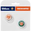 image:imageWILSON RolandGarros Vibration Dampeners  2 Pack OrangeGreenWhite